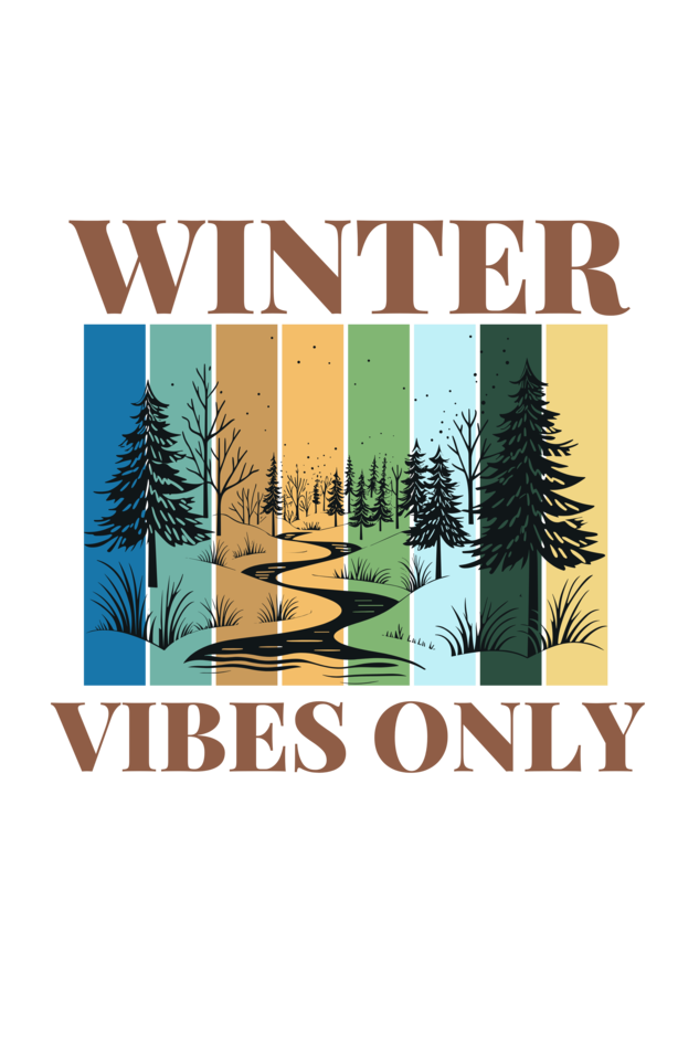 Winter Vibes Only Boys Graphic Printed T-shirt