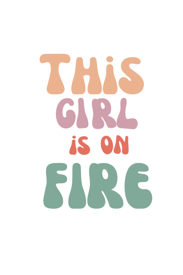 This girl is on fire Girls Graphic Printed T-shirt