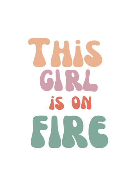 This girl is on fire Girls Graphic Printed T-shirt