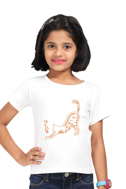 Meow Girls Graphic Printed T-shirt