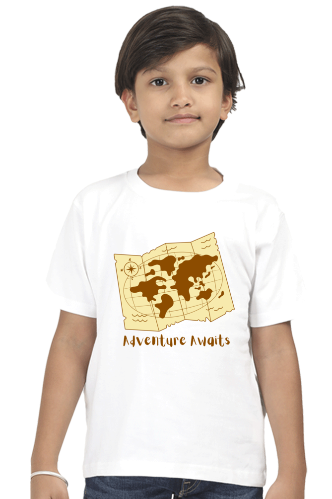 Adventure Awaits Boys Graphic Printed T-shirt