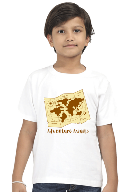 Adventure Awaits Boys Graphic Printed T-shirt