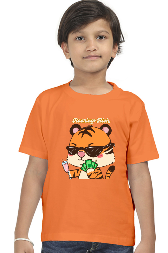 Roaring Rich Boys Graphic Printed T-shirt.