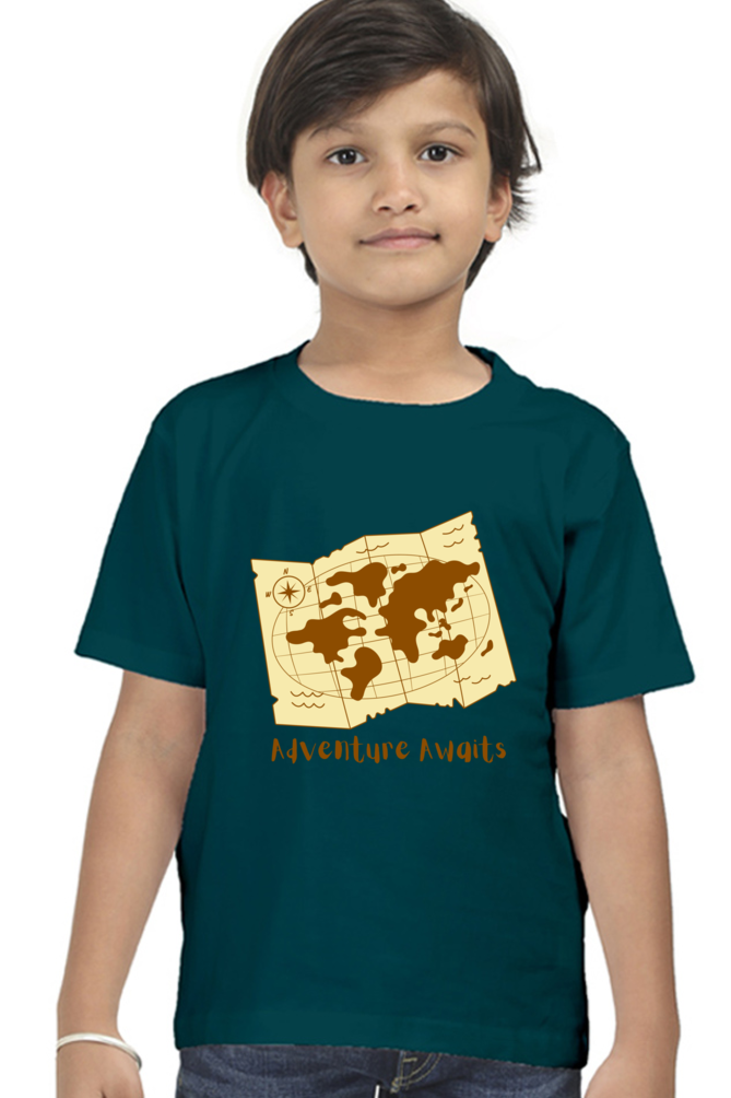 Adventure Awaits Boys Graphic Printed T-shirt