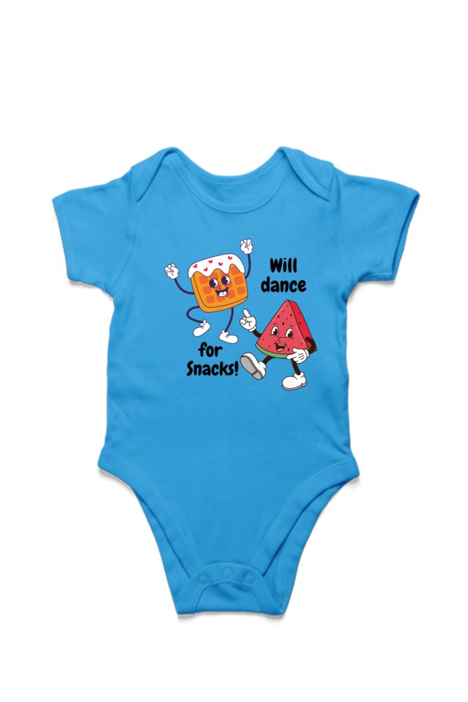 Will Dance for Snacks! Comfy Baby Rompers