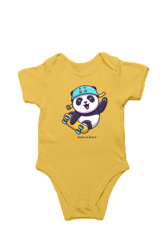 Panda on Board Comfy Baby Rompers