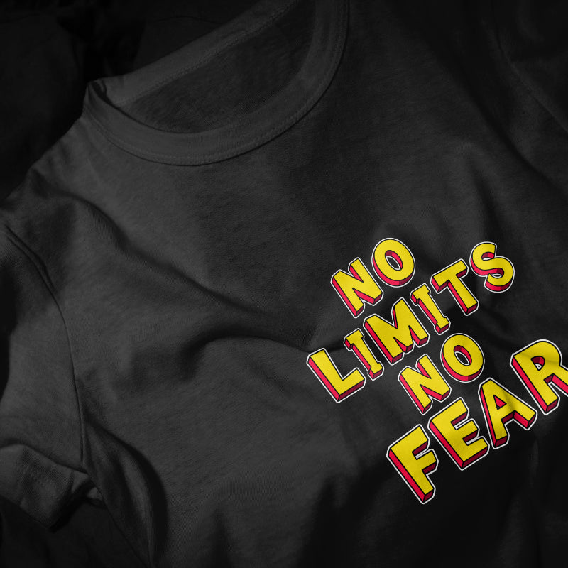 No Limits, No Fear Boys Graphic Printed T-shirt