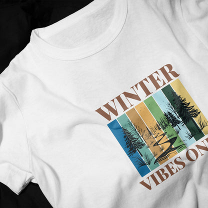 Winter Vibes Only Boys Graphic Printed T-shirt