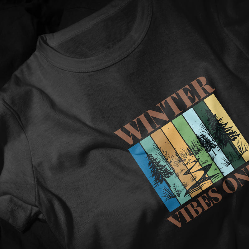 Winter Vibes Only Boys Graphic Printed T-shirt