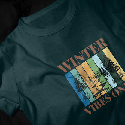 Winter Vibes Only Boys Graphic Printed T-shirt