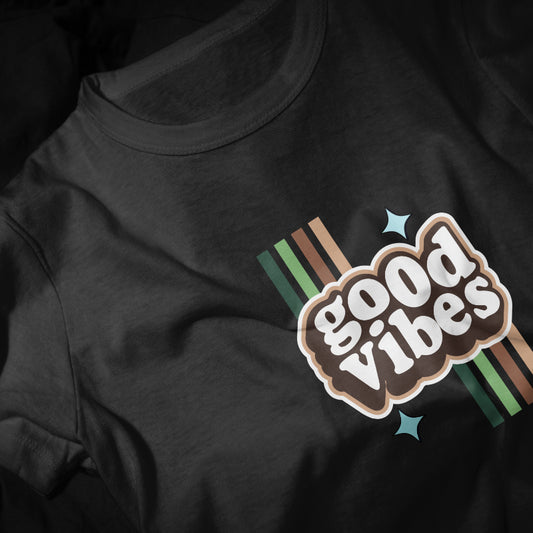 Good Vibes Girls Graphic Printed T-shirt