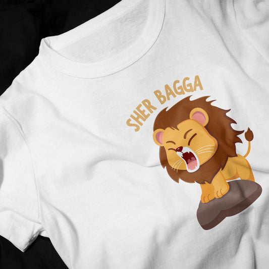 Sher Bagga Boys Graphic Printed T-shirt.