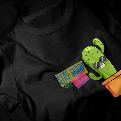 Stay sharp like a cactus Boys Graphic Printed T-shirt