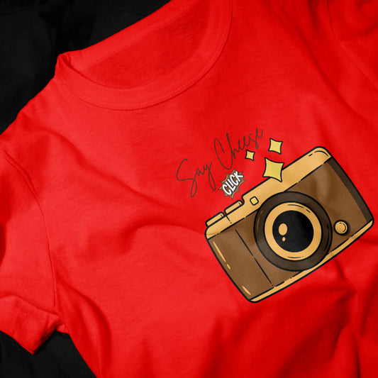 Say Cheese Girls Graphic Printed T-Shirt